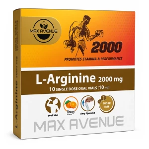ویال خوراکی ال آرژنین 2000 میلی گرم مکس اونیو